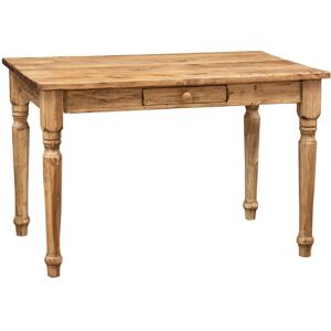 Biscottini - Country-style solid lime wood natural finish desk table. Made in Italy