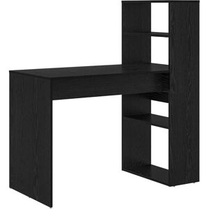 Vidaxl - Desk with Shelf Black oak 113 x 54 x 120 cm Engineered wood
