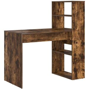 Vidaxl - Desk with Shelf Smoked oak 113 x 54 x 120 cm Engineered wood