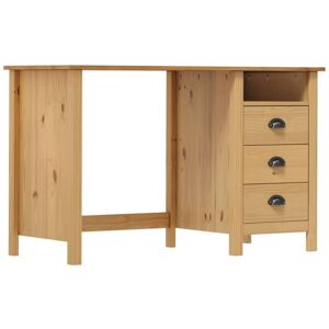 BONNEVIE Desk,Writing Desk Hill with 3 Drawers 120x50x74 cm Solid Pine Wood CFW15280