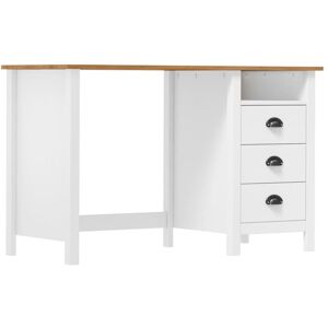 Bonnevie - Desk,Writing Desk Hill with 3 Drawers 120x50x74 cm Solid Pine Wood CFW84253