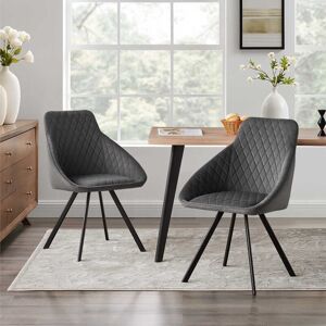 Clipop - Dining Chairs Set of 2 Velvet Kitchen Counter Chairs with Backrest and Sturdy Metal Legs, Retro Reception Chairs for Home Office Restaurant