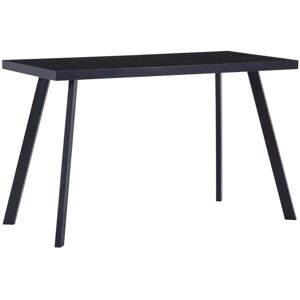 Dining Table Black 120x60x75 cm Tempered Glass Vidaxl