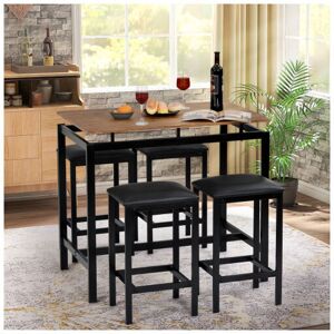 Dewdat - Dining table sets High table and 4 Stools, Home Kitchen Breakfast Bar