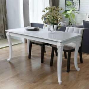 Bonnevie - Dining Table,Dinner Table,Eating table 116x66x76 cm High Gloss White VSVS63539