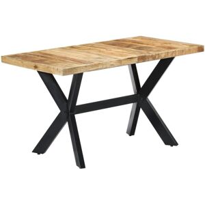 Bonnevie - Dining Table,Dinner Table,Eating table 140x70x75 cm Solid Rough Mango Wood VSVS40236