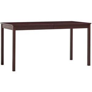 BONNEVIE Dining Table,Dinner Table,Eating table Dark Brown 140x70x73 cm Pinewood VSVS32439