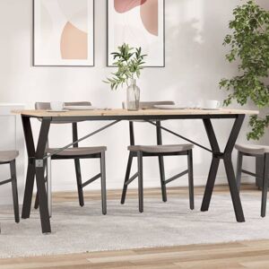 Bonnevie - Dining Table,Dinner table,Eating table Y-Frame 140x80x75 cm Solid Wood Pine and Steel VSVS647586