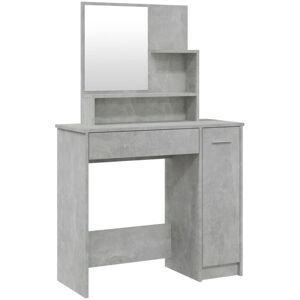 Vidaxl - Dressing Table with Mirror Concrete Grey 86.5x35x136 cm