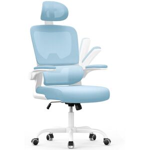 Naspaluro - Ergonomic Mesh office chair with lumbar support, Bigzzia High Back Reclining desk chair with reliable Armrests, Swivel Computer Task