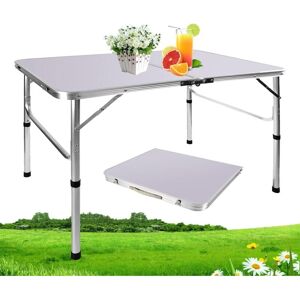DAY PLUS Folding Computer Desk pc Laptop Study Writing Table Workstation, Aluminium Portable Table Desk