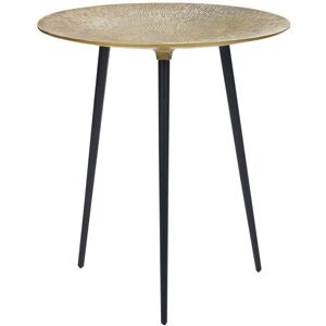 BELIANI Side Table WAIPU Metal Gold