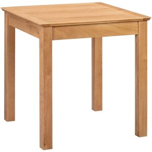 Hallowood Furniture Hereford Small Dining Table in Light Oak, Square-Shaped Solid Wooden Oak Dining Table for Kitchen, Breakfast, Home, Office, or