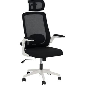 Homcom - Executive Mesh Office Chair with Headrest, Lumbar Support, Black