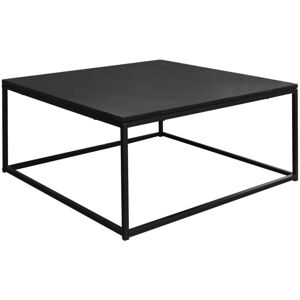 Sweeek - Industrial black metal coffee table, Industrielle, Black, 80x80x36 cm