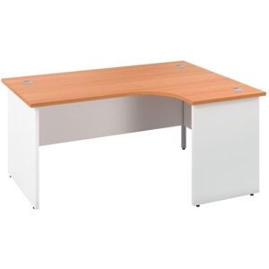 Jemini Right Hand Radial Panel End Desk 1600X1200mm Beech/White - KF805427