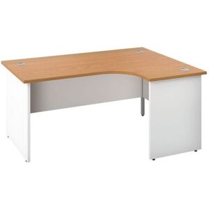 Jemini Right Hand Radial Panel End Desk 1800X1200mm Nova Oak/White - KF805564