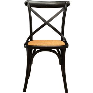 BISCOTTINI Kitchen chair Dining chair 47x86x52 cm Wooden and rattan chair Thonet chair Modern chair for restaurant, garden Vintage chair