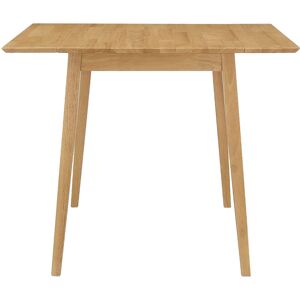 Hallowood Furniture - Ledbury Small Rectangular Drop Leaf Table in Light Oak Finish, Space-Saving Solid Wooden Folding Dining Table for Kitchen, Home