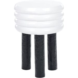 Beliani - Modern Decorative Small Coffee Side Table Round Aluminium White and Black 33 x 33 cm Kikiwa