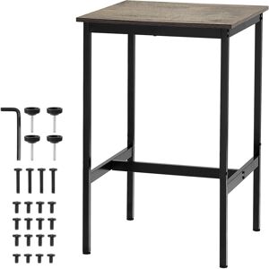 Mophorn - Bar Table with Durable Metal Frame, High Top Pub Table for Small Kitchens, Dining, or Coffee Counter, Easy Assembly, 24x24x36 in, Ideal for