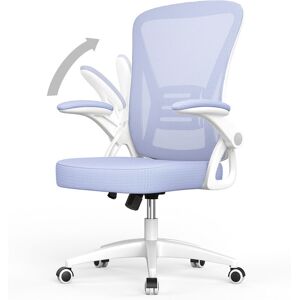 Office Chair Ergonomic - Bigzzia Desk Chair with 90° Flip-up Armrest Lumbar Support - Executive Swivel Computer Chair - Purple