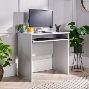 Home Source - Newport Grey Computer Desk pc Laptop Table Home Office Study Workstation Gaming