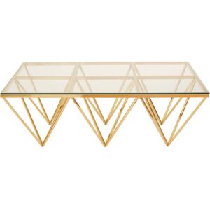 Premier Housewares - Interiors by Premier Unique Design Gold Finish Spike Legs Coffee Table, Durable Decorative Table, Sleek Display Coffee Table