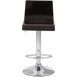 Premier Housewares - Interiors By Premier Modern Design Black Acryclic Bar Stool, Sleek Kitchen Stool For Breakfast, Comfortable Modern Bar Stool