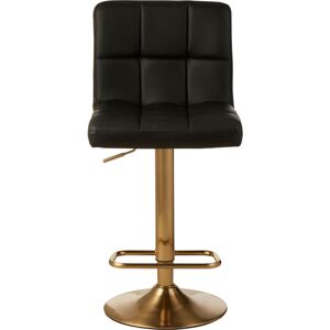 Premier Housewares - Interiors by Premier Elegant Design Quilted Bar Stool, Comfort And Stable Counter Stool, Height Adjustable Contemporary Bar Stool