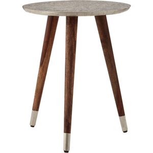 Premier Housewares - Interiors by Premier Sturdy Metal And White Finish Carve Side Table, Versatile Side Table By Couch, Classic Profile Corner Table