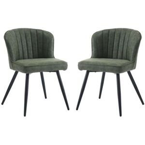 Wahson Office Chairs - Modern Dining Chairs Set of 2 in pu Leather Side Chairs with Shell Designed Backrest for Kitchen Living Room Restaurant,