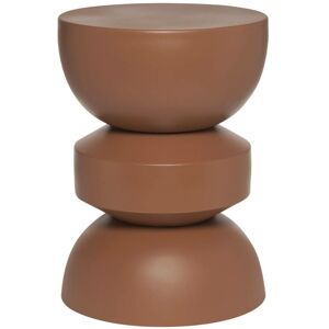 Sweeek - Side table, end table, nightstand metal Ø32 x H44.5cm, Assa, Terracotta, 32x32x44.5 cm