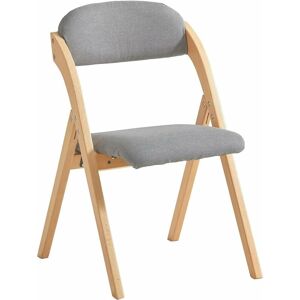 Sobuy - Folding Chair Wooden Padded Folding Kitchen Dining Chair Office Chair Desk Chair,FST92-N