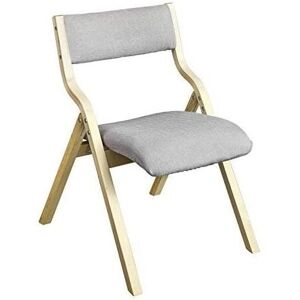 Sobuy - Wooden Padded Folding Dining Chair Office chair, Light Grey,FST40-HG