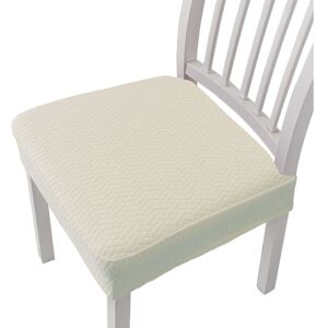 SOLLBRY Dining Chair Covers, Removable Washable Stretch Seat Cushion Slipcovers Dining Room Chair Covers for Home Kitchen Restaurant, White, Set of 6