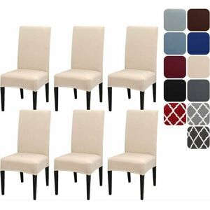 TUMALAGIA Stretch Chair Covers Set of 6, Universal Dining Chair Cover Removable Washable Modern Durable for Home Hotel Restaurant Party Banquet Kitchen