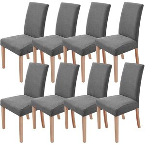 TONCHEAN Stretch Chair Covers Set of 8 Removable Washable Dining Room Chair Covers Modern Elastic Chair Protector Decoration for Office Banquets Wedding Party