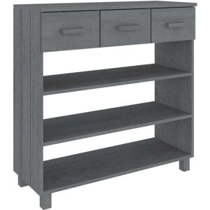 Vidaxl - Console Table hamar Dark Grey 90x35x90 cm Solid Wood Pine