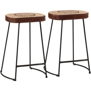Bar Stools 2 pcs Dark Brown 41x29x62 cm vidaXL