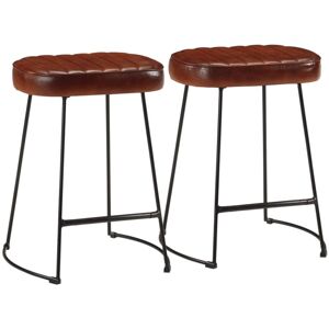 Bar Stools 2 pcs Dark Brown 40x29.5x53 cm Vidaxl