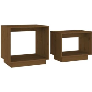Vidaxl - Nesting Coffee Tables 2 pcs Honey Brown Solid Wood Pine