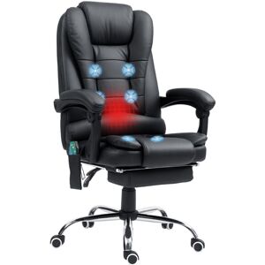Vinsetto - Ergonomic Heated 6 Points Vibration Massage Executive Chair Black