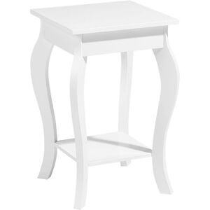 Beliani - Vintage Shabby Chic Living Room Bedroom Coffee End Table Bedside White 42 x 42 cm Avon