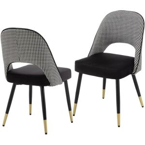 WAHSON OFFICE CHAIRS Wahson Dining Chairs 2Pcs in Velvet Modern Kitchen Chairs with Backrest for Living Room Restaurant Cafe, Beige