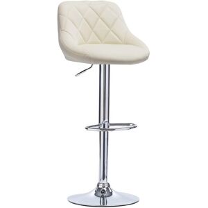 Woltu - 1 pcs bar stools chairs Breakfast Dining stools chairs for Kitchen Adjustable Cream