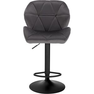 Woltu - bar stools chairs Dining Kitchen Counter velvet stools Swivel Gas Lift Dark Grey