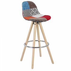 WOLTU Breakfast Kitchen Counter Bar chairs Faux Leather+PP bar stools barstools 1pc Multicolor-Fabric