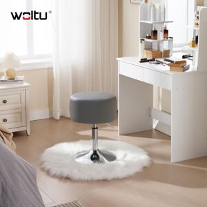 WOLTU Breakfast Kitchen Counter bar stools chairs Faux Leather Seat Adjustable barstools Grey