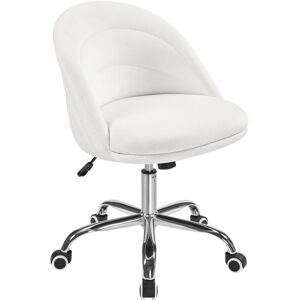 Yaheetech - Modern Desk Chair with Adjustable Seat Height, White